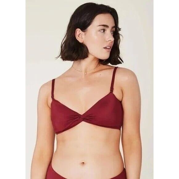 Andie Swim The Capri Bikini Top in Truffle L NWT - Picture 2 of 4